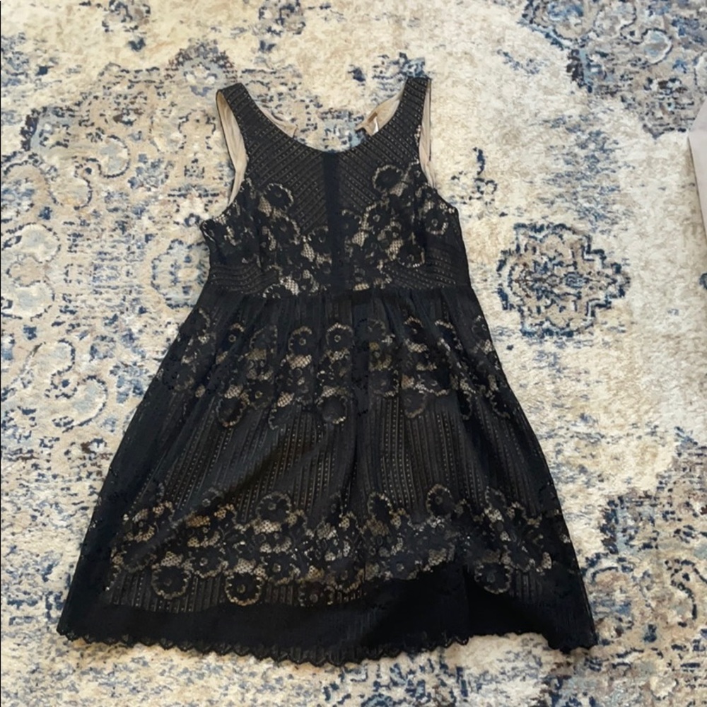 Free People Dress, Black Lace, Size 6